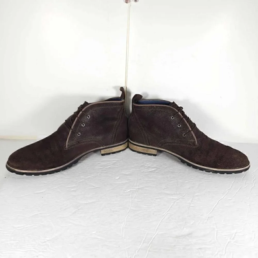 Marc Nason Men’s US 10,5 Brown Suede Leather Lace Up Ankle Chukka Boots Shoes